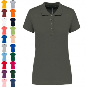 Polo piqu� de senhora de manga curta