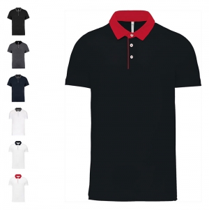 Polo de homem jersey bicolor