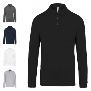 Polo jersey de homem de manga comprida