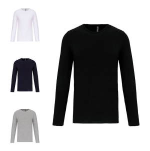 T-SHIRT DECOTE REDONDO DE MANGA COMPRIDA