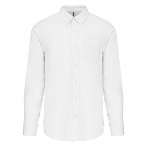 Camisa manga comprida em Oxford de tratamento fcil