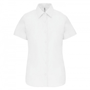 Camisa de senhora manga curta em Oxford tratamento fcil