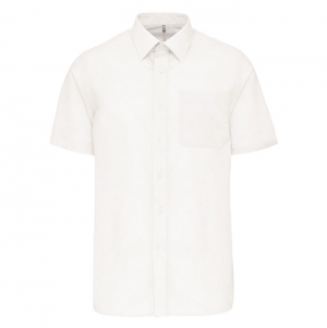 Camisa popeline polister / algodo manga curta de tratamento fcil de homem