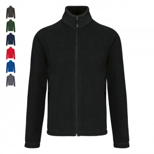 Casaco micropolar com mangas raglan de homem