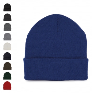 Gorro reciclado com dobra  tricotada