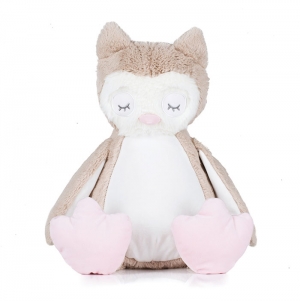 CORUJA DE PELUCHE COM FECHO