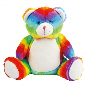 Urso de peluche com fecho multicolor