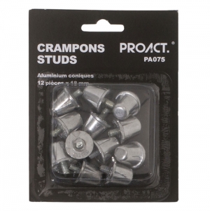 Caixa de 12 grampos em alum�nio c�nicos