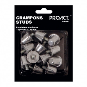 Caixa de 16 grampos em alum�nio c�nicos