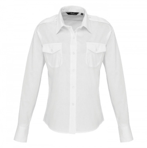 Camisa piloto de senhora de manga comprida