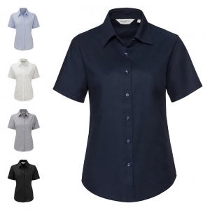 Camisa Oxford de senhora de manga curta