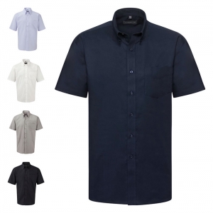Camisa Oxford de homem de manga curta