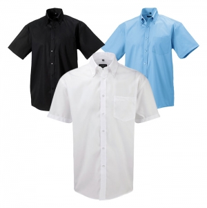 Camisa de homem de manga curta que no precisa passar a ferro