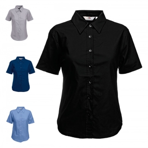 CAMISA OXFORD DE SENHORA DE MANGA CURTA (65-000-0)