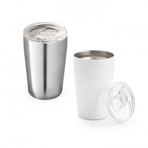 SLIDER. Copo de viagem em ao inoxidvel 380 mL