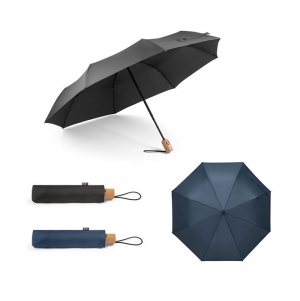 RIVER. Guarda-chuva em polister reciclado (100% rPET) 190T pongee dobrvel com abertura e fecho automticos