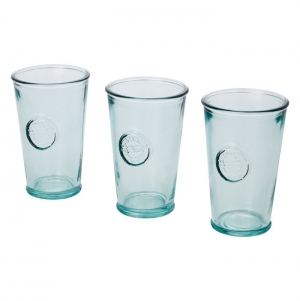 CONJUNTO DE 3 PEAS DE VIDRO RECICLADO 300ML COPA