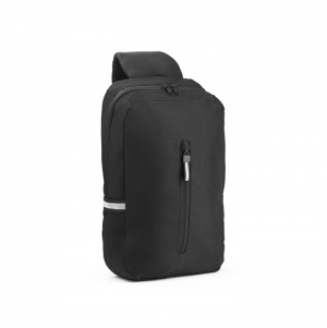 DELFOS. Mochila a tiracolo em polister reciclado 300D e polister reciclado 600D, com forro em polister reciclado 210D