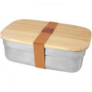 Lancheira em inox com tampa em bambu 'Tite'