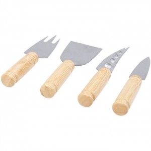 Conjunto para queijo de 4 pe�as de bambu 'Cheds'