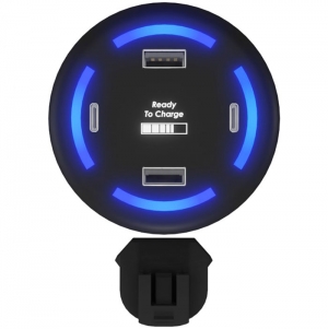 Carregador domstico com logtipo iluminado 'H11' 'SCX.design'