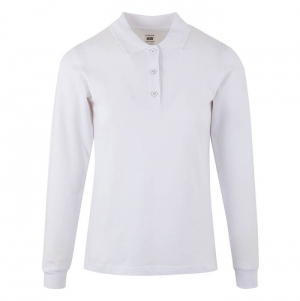 POLO HOBART MULHER MANGA COMPRIDA 210 g/m2 BRANCO