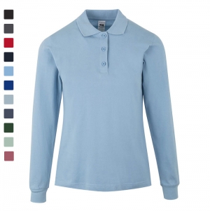 POLO HOBART MULHER MANGA COMPRIDA 210 g/m2 CORES