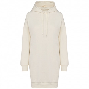 Vestido sweatshirt eco-respons�vel com capuz de senhora