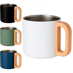 Caneca de ao inoxidvel reciclado com certificado RCS de 360 ml com isolamento a vcuo de cobre 'Bjorn'