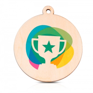 medalha em bamboo