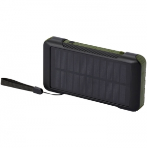 Powerbank solar com dnamo de 10 000 mAh em plstico reciclado RCS 'Soldy'
