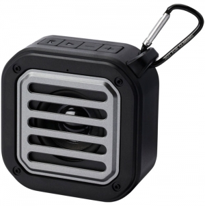 Coluna Bluetooth solar de 3 W IPX5 de plstico reciclado RCS com mosqueto 'Solo'