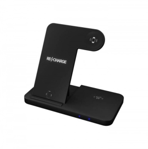 Base de carregamento sem fios 3-em-1 com suporte para telemvel 'SCX.design W28'
