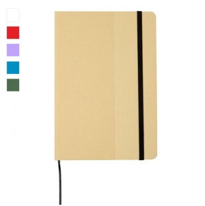 Bloco de notas de capa dura A5 de carto reciclado 'Nelida'