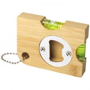 Abridor de garrafas de bambu com nvel 'Levo'