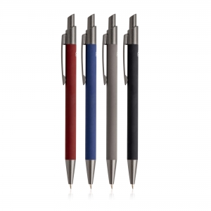 Peralu Esferogr�fica em alum�nio reciclado, toque de borracha