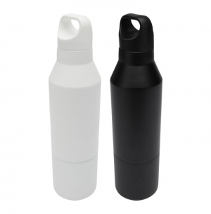 Garrafa com isolamento de ao inoxidvel reciclado com certificao RCS de 600 ml com copo de 300 ml 'Odessy'