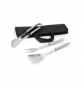 SOARES. Conjunto barbecue com 3 peas em ao inoxidvel