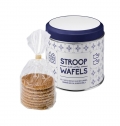 Bolachas Wafels de caramelo apresentado em lata William