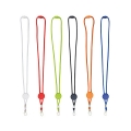 LANYARD TUBULAR EM POLISTER COM AJUSTE E MOSQUETO