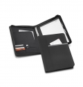 AUSTER. Pasta A4 em 600D com bloco de folhas pautadas