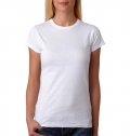 T-SHIRT SENHORA GOLA REDONDA 180G BRANCO