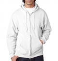 SWEATSHIRT CAPUZ E FECHO CIMA A BAIXO 280G BRANCO