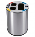 BALDE PARA RECICLAGEM INOX SATINADO 40 LT