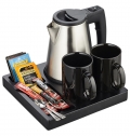 TABULEIRO BAMBOO PRETO E CHALEIRA 1 LT