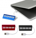 Hub USB em alumnio de 4 portas Leo