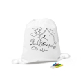DRAWS. Saco tipo mochila em non-woven para colorir (80 g/m)