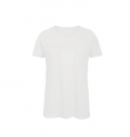 T-SHIRT ORGANIC DE SENHORA COM DECOTE REDONDO BRANCO