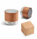 GLASHOW. Coluna de som porttil em bambu com microfone