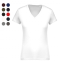 T-SHIRT DE SENHORA EM ALGODO BIOLGICO COM DECOTE V